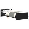 vidaXL Bettgestell Schwarz 90x190 cm Holzwerkstoff