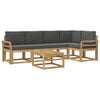 vidaXL Outdoor-Sofagarnitur 6 pcs Wei&szlig; und Anthrazit Massivholz Akazie