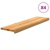 vidaXL Treppenstufen 4 Stk. Hellbraun 100x25x2 cm Massivholz Eiche