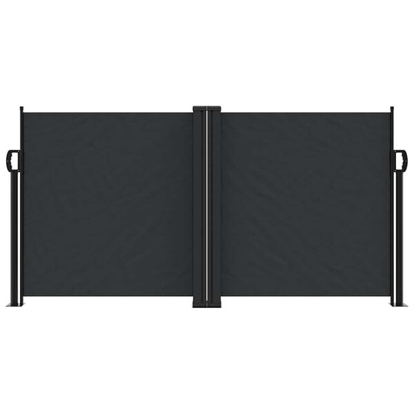 vidaXL Seitenmarkise Ausziehbar Schwarz 120x1200 cm
