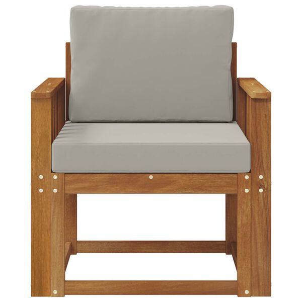 vidaXL Outdoor-Sofa Massives Akazienholz und Polyester