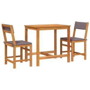 vidaXL 3-tlg. Balkonm&ouml;bel-Set mit Kissen Massivholz Akazie