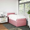 vidaXL Boxspringbett mit Matratze Rosa 90x190 cm Samt