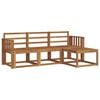 vidaXL Outdoor-Sofagarnitur 4 pcs Natur