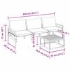 vidaXL Garten-Sofa-Set 4 pcs Anthrazit Stahl