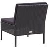 vidaXL 8-tlg. Garten-Lounge-Set mit Auflagen Poly Rattan Schwarz