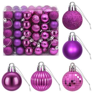 vidaXL Weihnachtskugelset 150 stk. Lila 3 cm Polystyrol