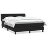 vidaXL Boxspringbett mit Matratze Schwarz 140x210 cm Samt