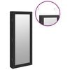 vidaXL Spiegel-Schmuckschrank mit LED-Beleuchtung Wandmontage Schwarz