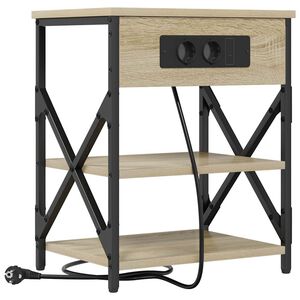 vidaXL Nachttisch mit Regal Sonoma-Eiche 41 x 31 x 51 cm Holzwerkstoff