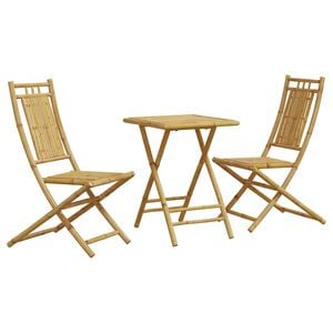 vidaXL 3-tlg. Bistro-Set Bambus