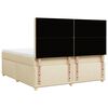 vidaXL Boxspringbett mit Matratze Creme 180x200 cm Stoff