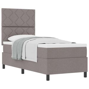 vidaXL Boxspringbett mit Kopfteil Taupe 80 x 200 cm Stoff