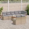 vidaXL Gartensofa-set 9 pcs Beige und Hellgrau Poly-Rattan
