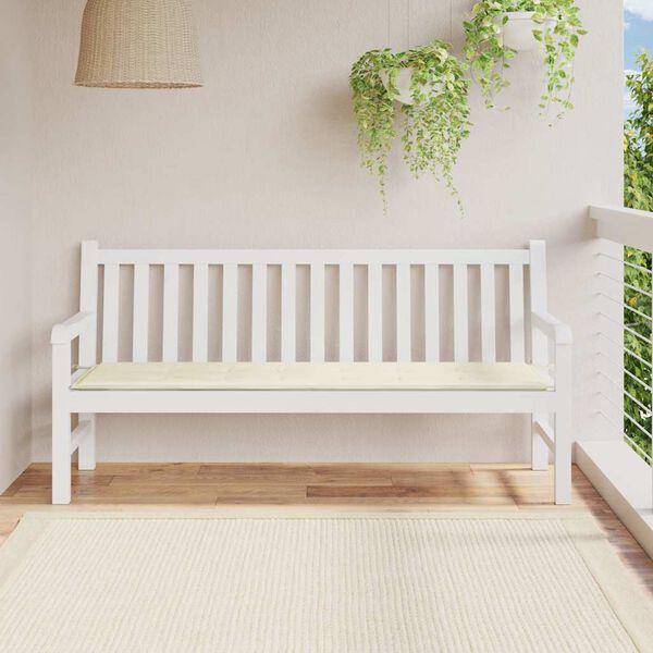 vidaXL Gartenbank-Auflage Creme 180x50x3 cm Oxford-Gewebe