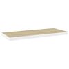 vidaXL Schweberegale 4 Stk. Eichen-Optik und Wei&szlig; 80x23,5x3,8 cm MDF