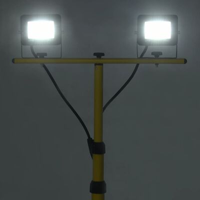 vidaXL LED-Fluter mit Stativ 2x10 W Kaltweiß