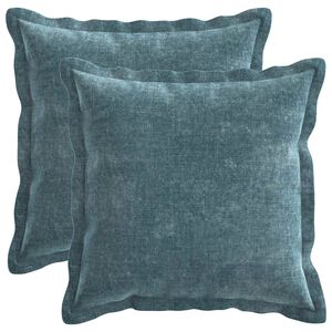 vidaXL Kissenbezug 2 stk. HOUTEN Blau 30 x 30 cm Chenille-Stoff