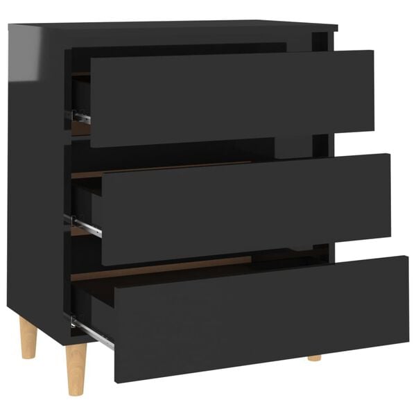 vidaXL Sideboard Hochglanz-Schwarz 60x35x69 cm Holzwerkstoff