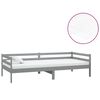 vidaXL Tagesbett mit Matratze 90x200 cm Grau Kiefer Massivholz