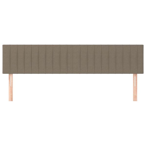 vidaXL Kopfteile Taupe 200x5x78/88 cm Stoff