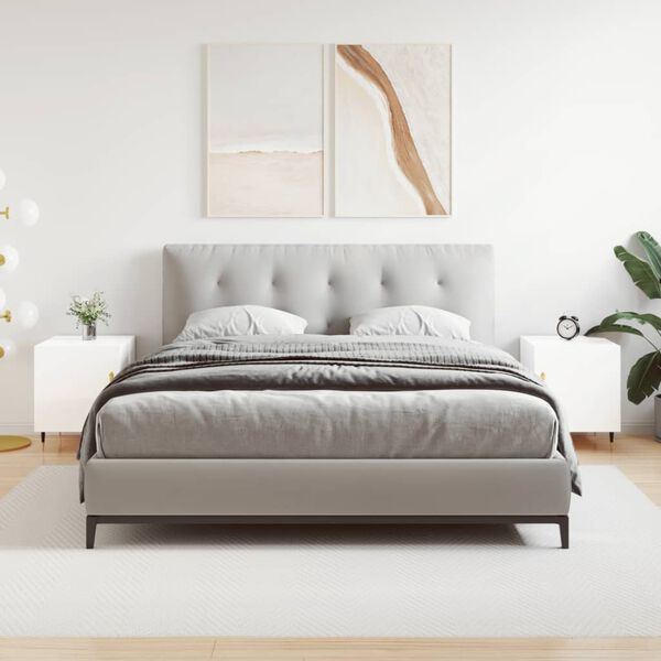 vidaXL Nachttische 2 Stk. Hochglanz-Wei&szlig; 40x40x50 cm Holzwerkstoff