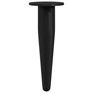 vidaXL M&ouml;belbeine 2 Stk. Schwarz &Oslash; 40 x 98 mm Eisen