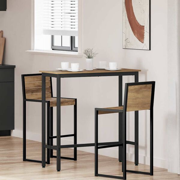 vidaXL Tisch Artisan-Eiche 100 x 40 x 100,5 cm