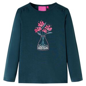 Kinder-Langarmshirt Dunkelgr&uuml;n 104