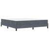 vidaXL Boxspringbett mit Matratze Dunkelgrau 180 x 200 cm Stoff
