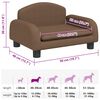 vidaXL Hundebett Braun 50x40x30 cm Stoff