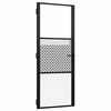 vidaXL Glast&uuml;r 83 x 3,5 x 201,5 cm Aluminium Schwarz