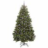 vidaXL K&uuml;nstlicher Weihnachtsbaum Gr&uuml;n 210 cm PVC und Metall