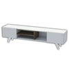 Homemania TV-Schrank Dore 160x29,7x40,6 cm Wei&szlig; und Walnuss