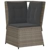 vidaXL 5-tlg. Garten-Lounge-Set mit Kissen Grau Poly Rattan
