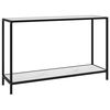 vidaXL Konsolentisch Wei&szlig; 120x35x75 cm Hartglas