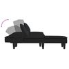 vidaXL Schlafsofa in L-Form Schwarz 255x140x70 cm Samt