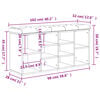 vidaXL Schuhbank Räuchereiche 102x32x50 cm Holzwerkstoff