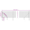 vidaXL Maschendrahtzaun mit Bodenh&uuml;lsen Gr&uuml;n 1,1x25 m