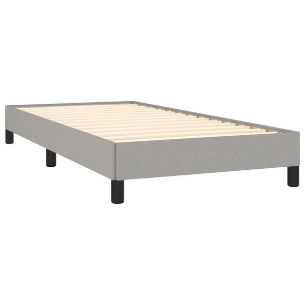 vidaXL Bettgestell ohne Matratze Hellgrau 90x190 cm Kingsize Stoff