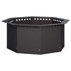 vidaXL Feuerstellenring Schwarz 60 x 60 x 25 cm Stahl
