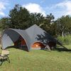 vidaXL Teepee Zelt mit Dach Grau und Orange 600 x 600 x 347 cm