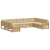 vidaXL Outdoor-Sofagarnitur 9 Stk. Wei&szlig; und Beige Massivholz Akazie