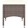 vidaXL 4-tlg. Gartenstuhl und Hocker Set Poly Rattan Braun