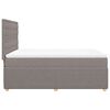 vidaXL Boxspringbett mit Matratze Taupe 140x200 cm Stoff