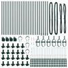 vidaXL Zaunpfosten 26 pcs Grau 3,2 x 3,2 x 90 cm