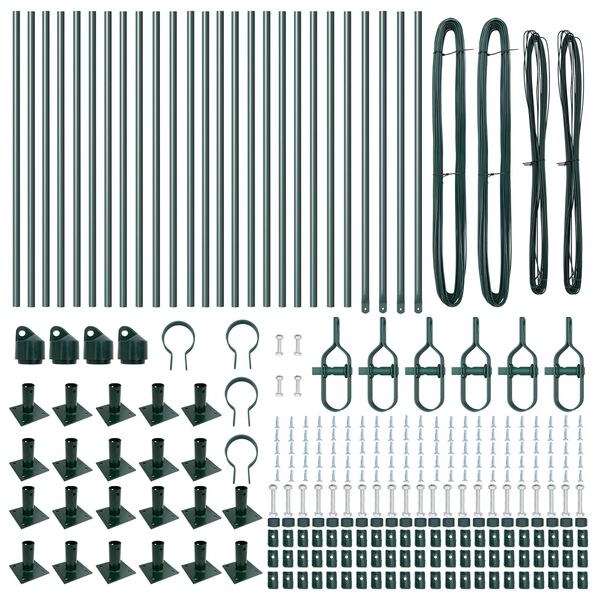 vidaXL Zaunpfosten 26 pcs Grau 3,2 x 3,2 x 90 cm