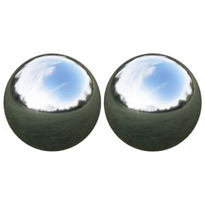 vidaXL Spiegelkugel 2 stk. &Oslash; 15 cm Silber Edelstahl 201