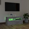 vidaXL TV-Schrank mit LED-Leuchten Betongrau 90x35x40 cm