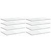 vidaXL B&uuml;cherregal-Bretter 8 Stk. Hochglanz-Wei&szlig; 80x50x1,5 cm